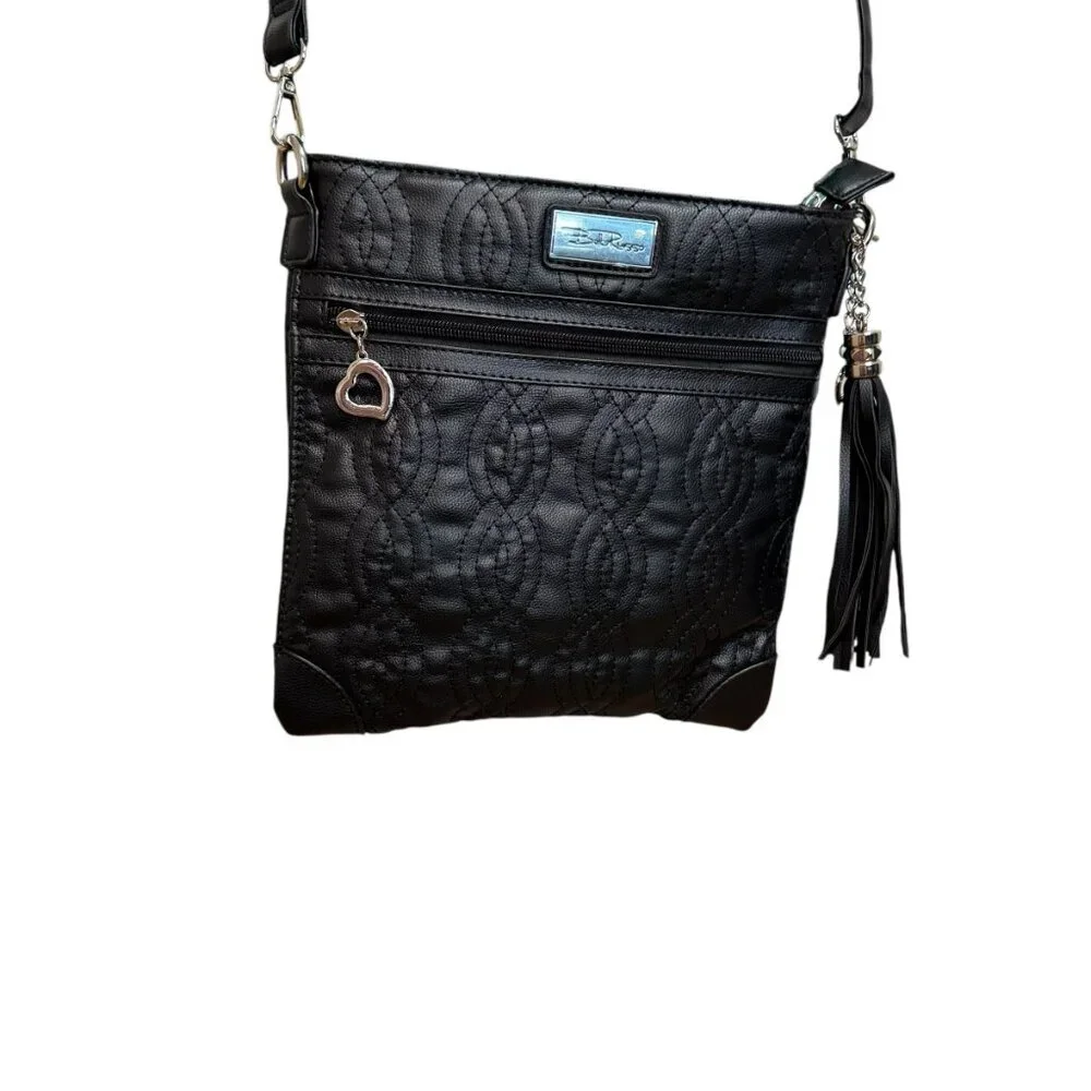 Bella Russo Black Quilted Vegan Leather Crossbody women's  Bag.  NWOT - Picture 7 of 7
